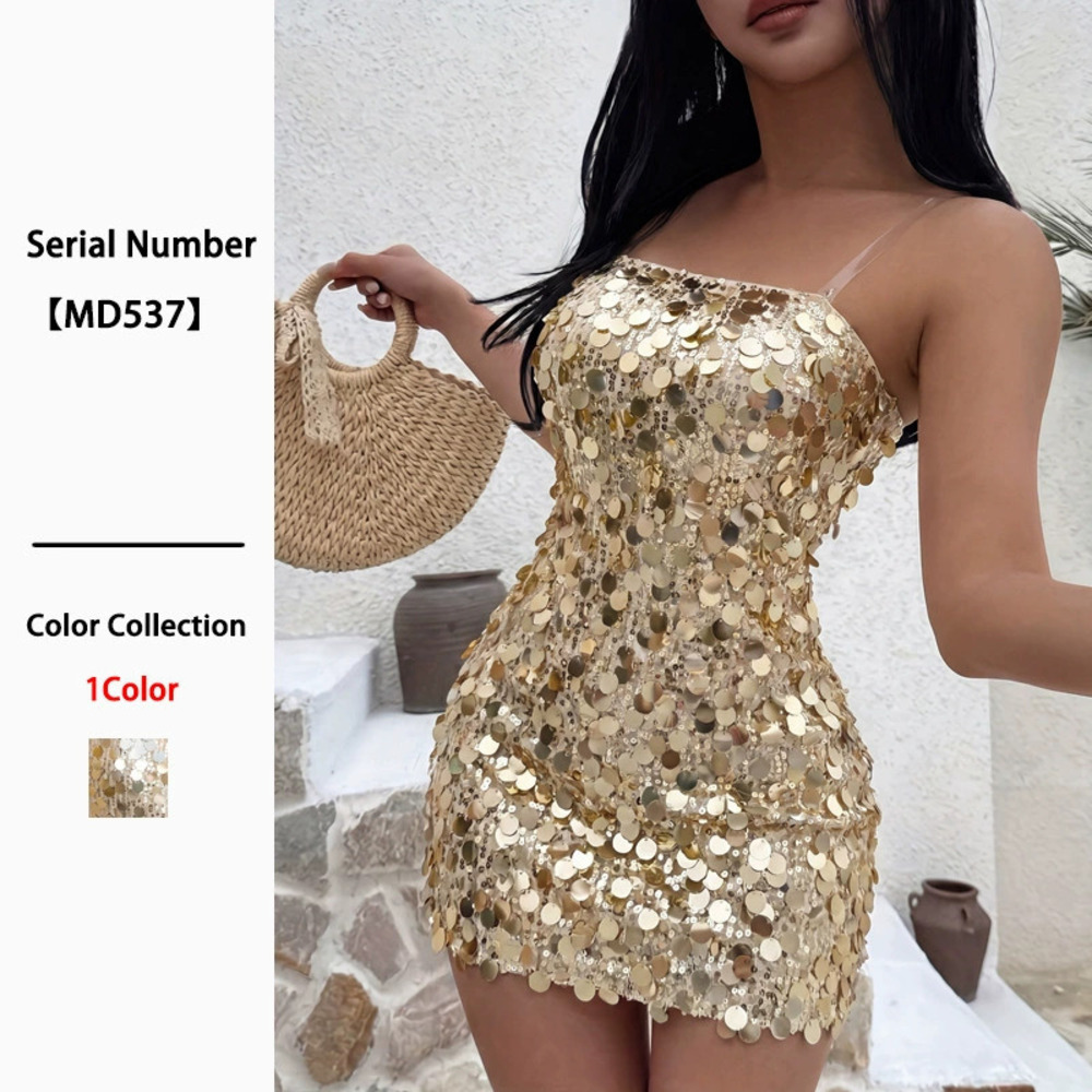 ZARA Sexy Sequin Bodycon Mini Dress for Women Spring Summer